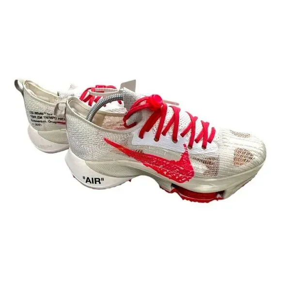 Nike ZoomX Vaporfly Next% 2 Mens Running Sneakers Shoes Size 8.5 White Red NEW